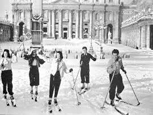 Memorabile nevicata a Roma nel 1956.