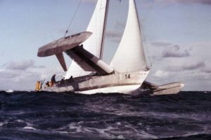 Il "Paul Ricard", trimarano in alluminio, vincitore di record nel 1980, figlio della progettazione aeronautica.