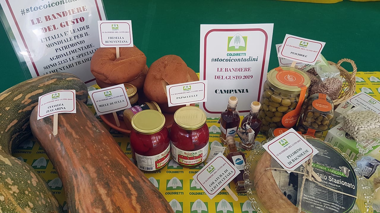 Alcune delle nuove Bandiere del Gusto 2019 dalla Campania - photo: Coldiretti