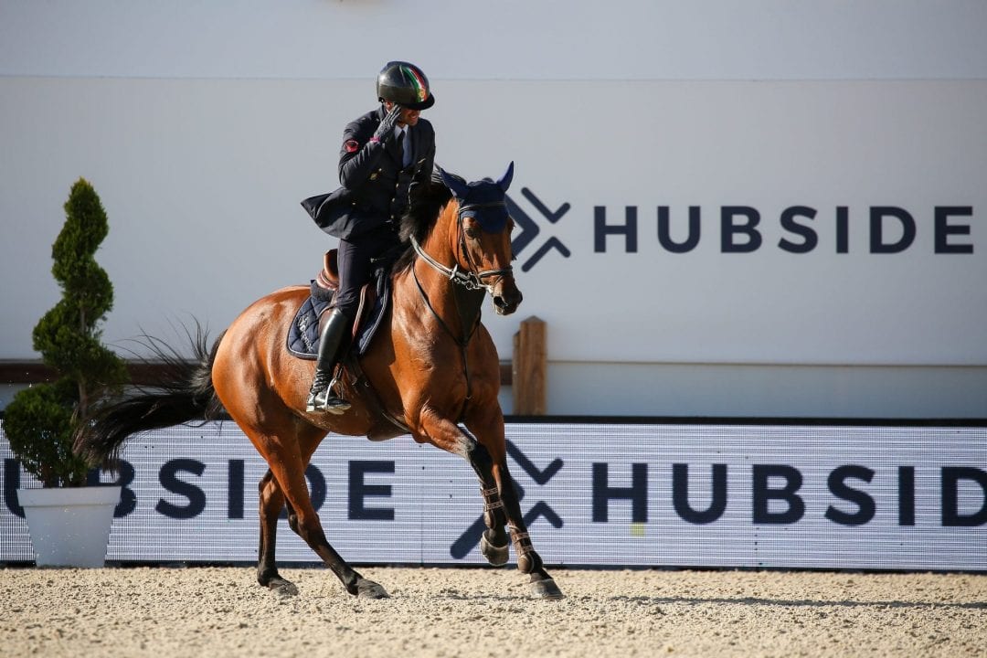 Emilio Bicocchi e Evita Sg Z, vincitori della CSI4* 1,50m di oggi all'Hubside Jumping Fall Tour di Grimaud (Francia) - photo credit: HUBSIDE Jumping / Filippo Gabutti