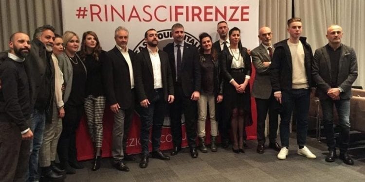 Il candidato sindaco e la squadra di CasaPound Firenze