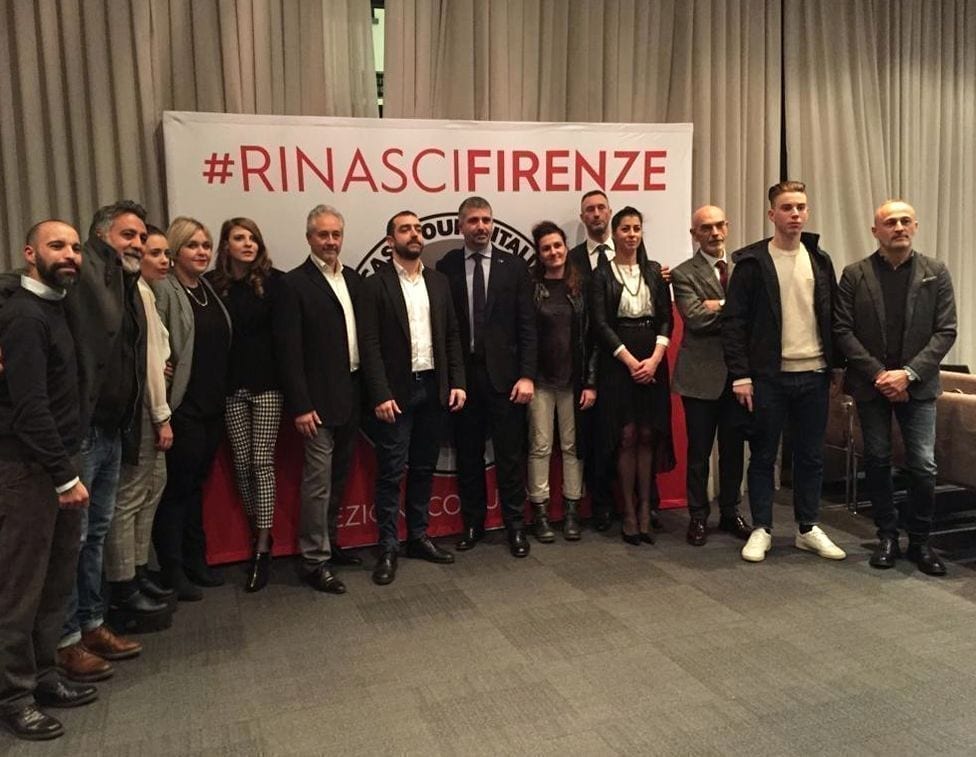 Il candidato sindaco e la squadra di CasaPound Firenze