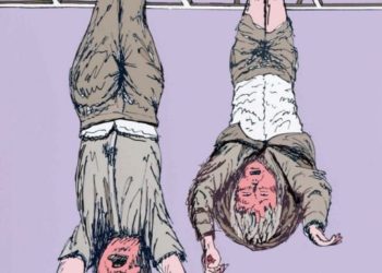 Jim Carrey dileggia Mussolini e Claretta in una vignetta penosa