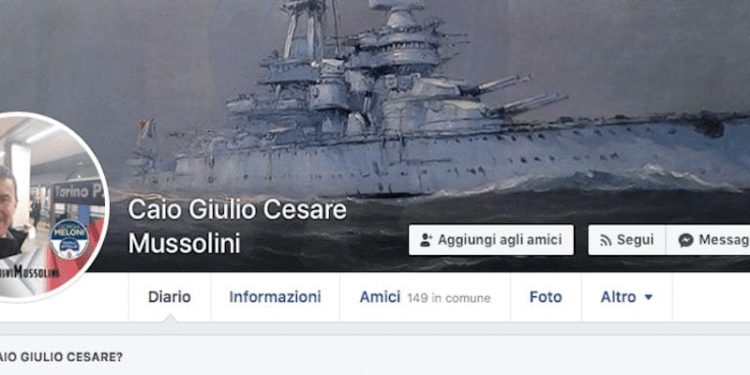 Caio Mussolini: “Basta censure, ho querelato Facebook, braccio armato di estremisti di sinistra”