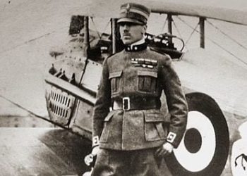 In volo con Francesco Baracca a Nervesa della Battaglia.