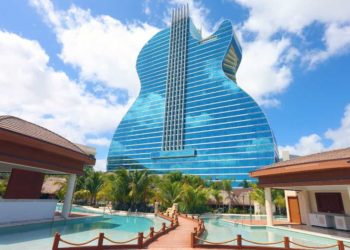 You can now stay in a giant guitar-shaped hotel