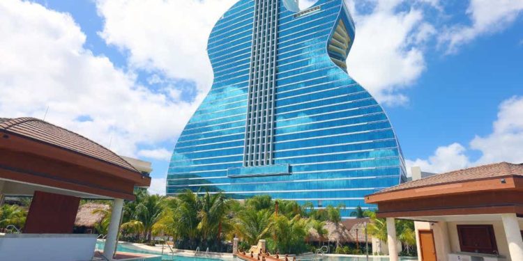 You can now stay in a giant guitar-shaped hotel