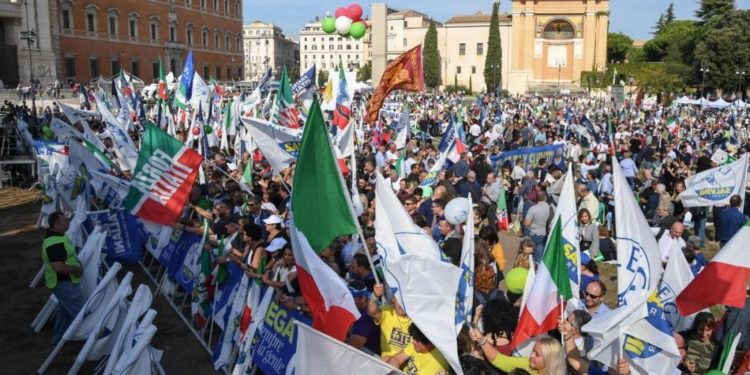 Roma: una manifestazione di Ordine Pubblico