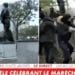 I gilet gialli distruggono la statua del Maresciallo Alphonse Juin.
