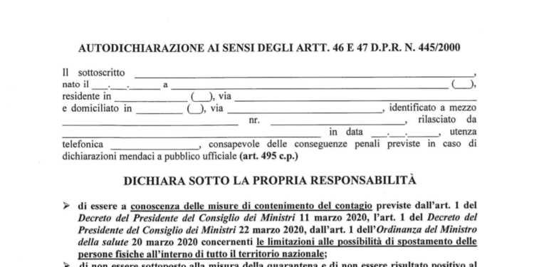 autocertificazione