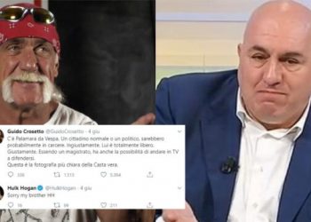 Hulk Hogan twitta in risposta a Crosetto su Palamara a Porta a Porta