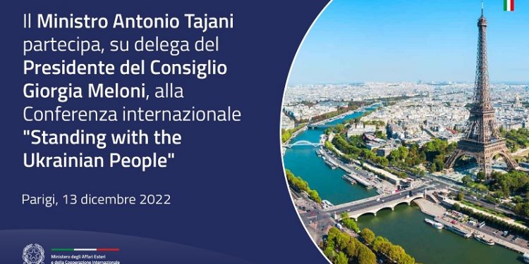 Conferenza internazionale sull’Ucraina: a Parigi il Vice Premier e titolare del MAEC Tajani