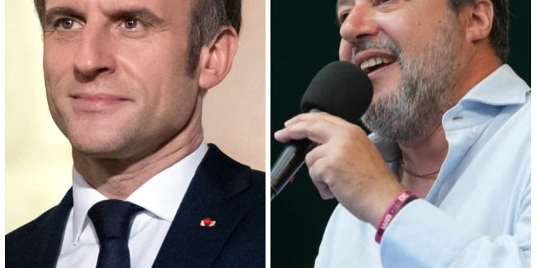 Toni nuovamente tesi fra Matteo Salvini e Emmanuel Macron
