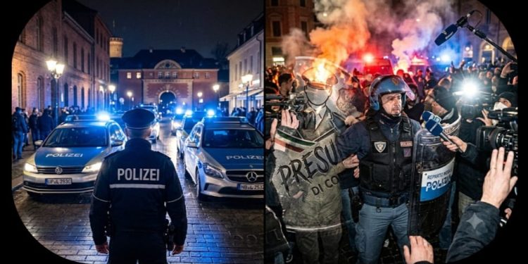 IL CAMPO LARGO IN CORTO CIRCUITO CON I FATTI DI BERLINO E IL DOPPIO STANDARD SULLA LEGITTIMA DIFESA DELLO STATO